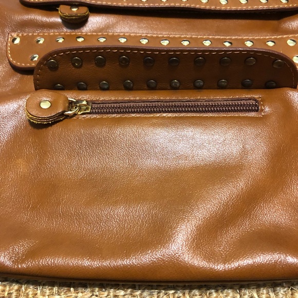 Regina Italian Leather Large Studded Tote/Shoulder Bag - Picture 12 of 14